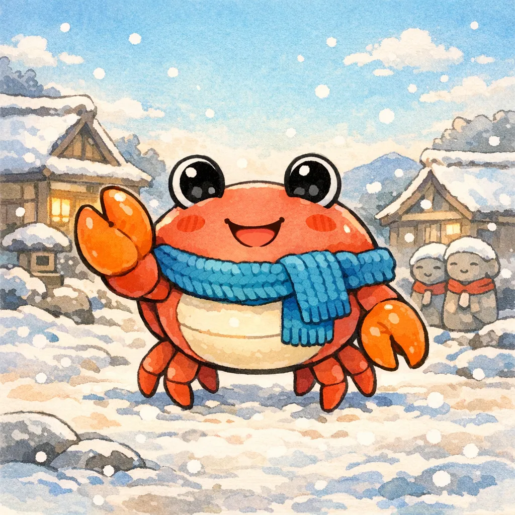 かにさんと ろくじぞう 1ページ目