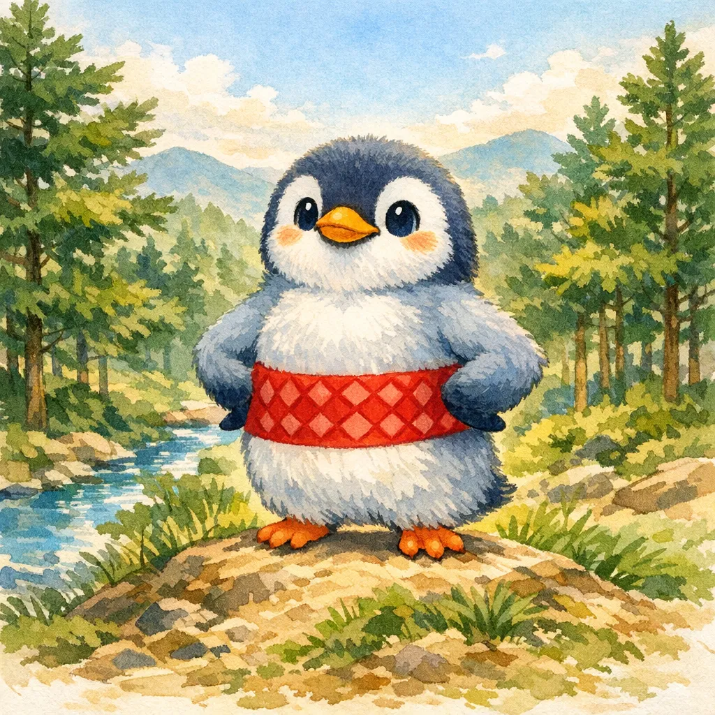 きんたろうペンギンのぼうけん 1ページ目