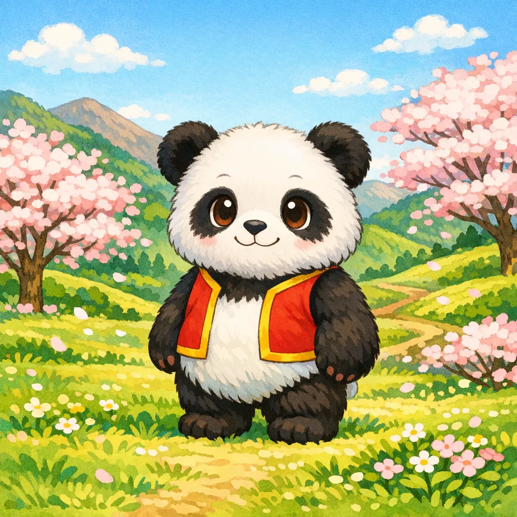 ぱんだと やまのおに 1ページ目