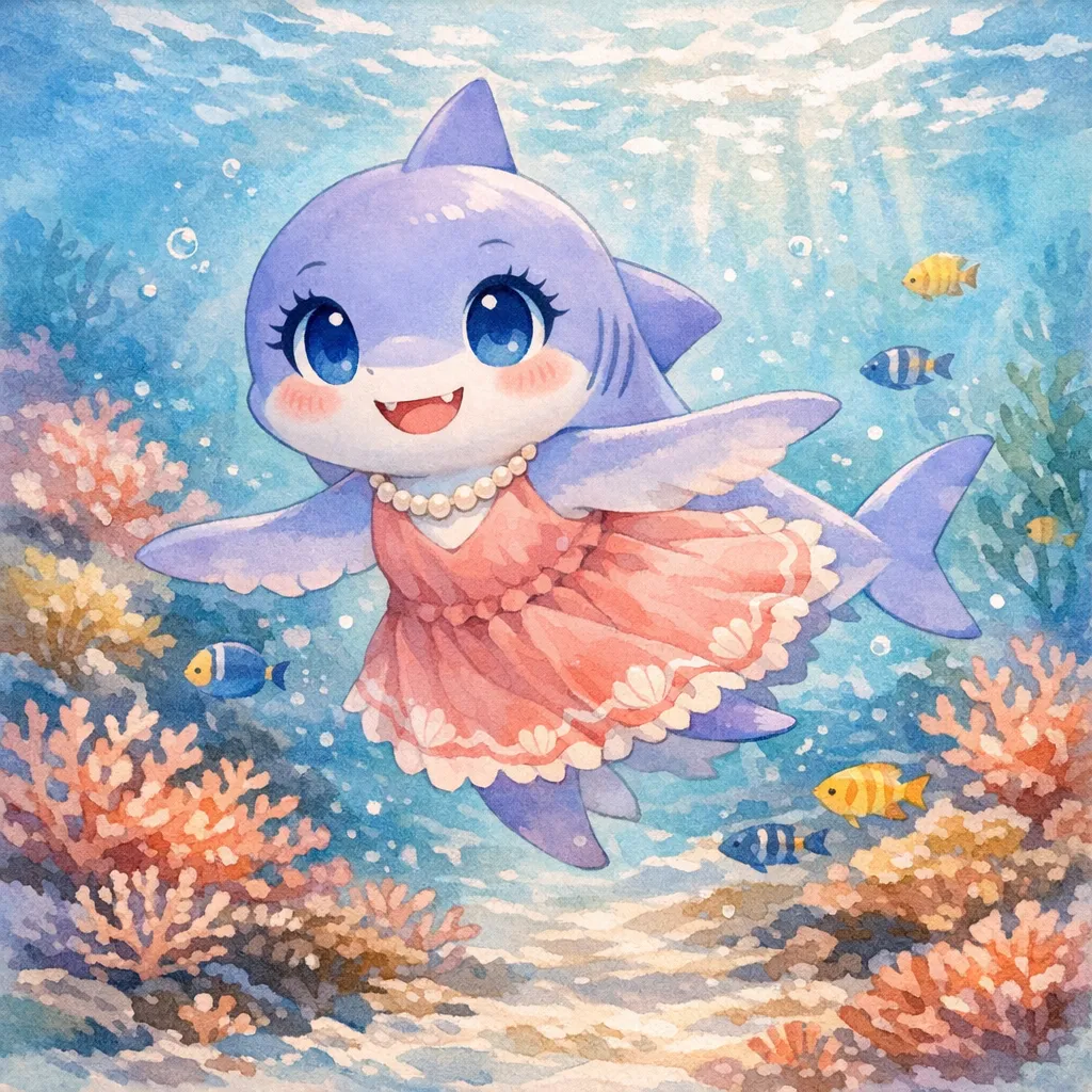やさしいサメのさくらと うみのひめさま 1ページ目