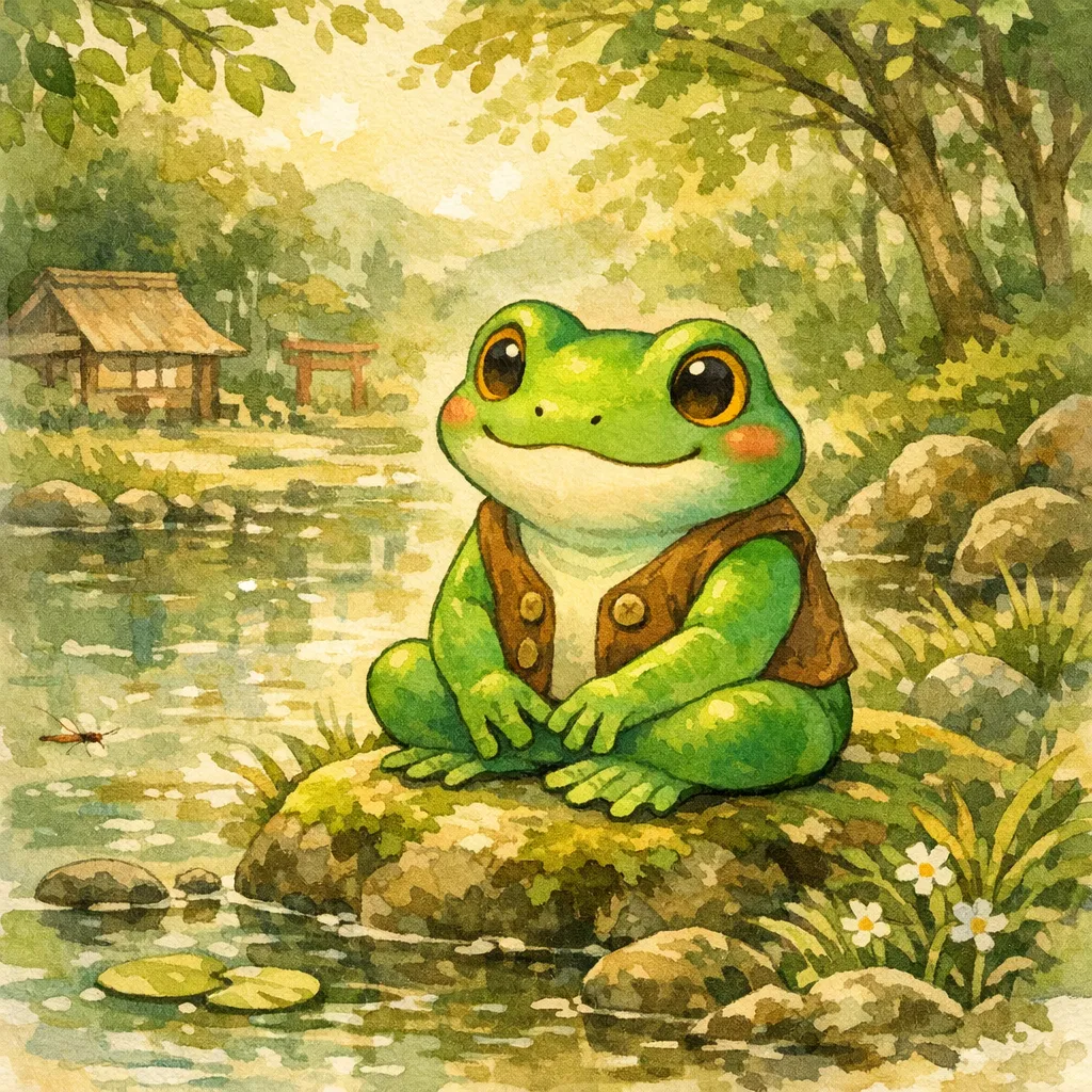 かえるのけろすけとてんぷくじふく 1ページ目