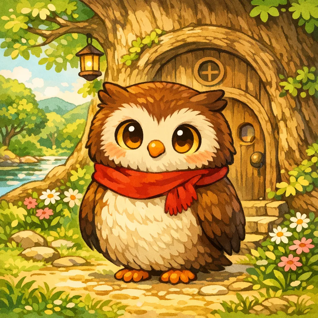 やさしい ふくろうの おはなし 1ページ目