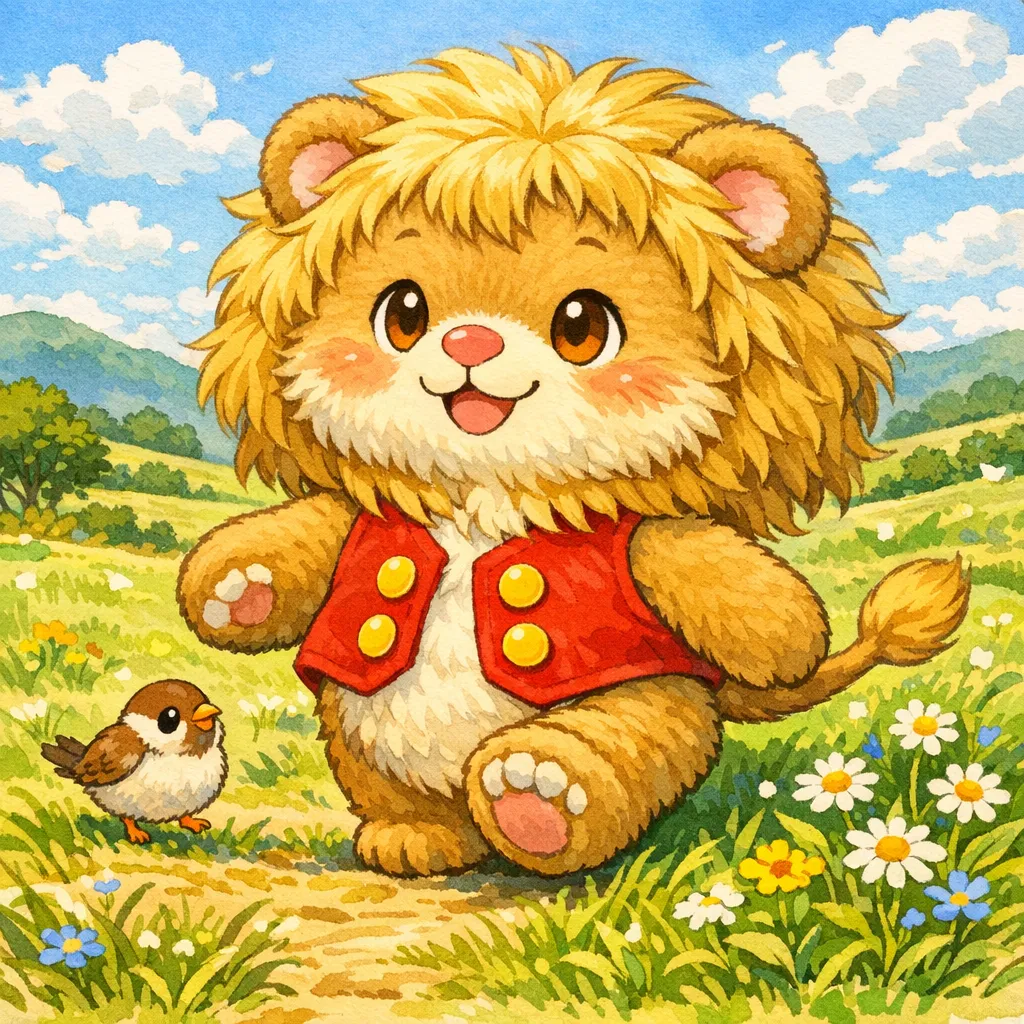 やさしいらいおんとすずめちゃん 1ページ目